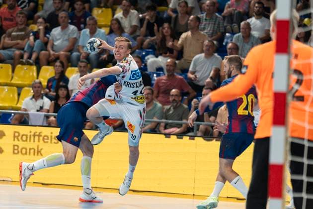 FC Barcelona, Barca v SC Magdeburg - EHF Champions League GISLI KRISTJANSSON of SC Magdeburg plays during the EHF Champions League Group Phase 2025 2026 between FC Barcelona and SC Magdeburg at Palau Blaugrana in Barcelona, Spain, on September 18, 2025. Barcelona Spain  Copyright: xRubenxDexLaxRosax originalFilename:delarosa-ehfchamp250918_npQrn.jpg