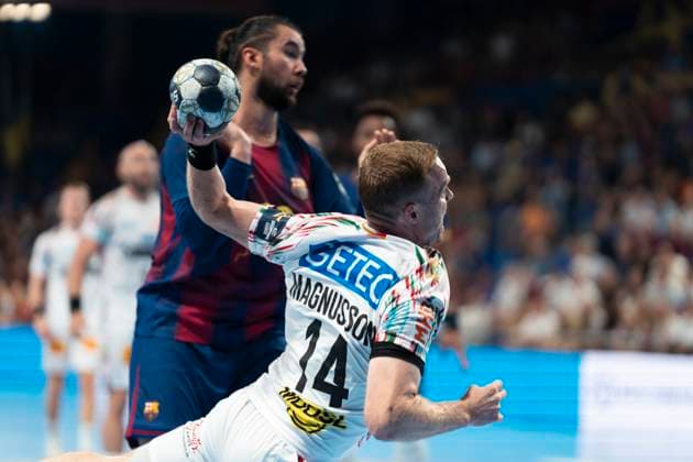 FC Barcelona, Barca v SC Magdeburg - EHF Champions League Omar Ingi Magnusson of SC Magdeburg plays during the EHF Champions League Group Phase 2025 2026 between FC Barcelona and SC Magdeburg at Palau Blaugrana in Barcelona, Spain, on September 18, 2025. Barcelona Spain  Copyright: xRubenxDexLaxRosax originalFilename:delarosa-ehfchamp250918_npz0U.jpg