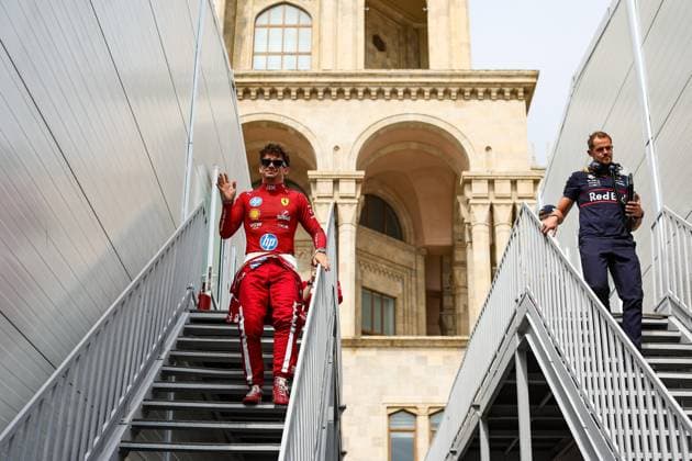 F1 - AZERBAIJAN GRAND PRIX 2025 LECLERC Charles (mco), Scuderia Ferrari SF-25, portrait during the 2025 Formula 1 Qatar Airways Azerbaijan Grand Prix, 17th round of the 2025 FIA Formula One World Championship, WM, Weltmeisterschaft from September 19 to 21, 2025 on the Baku City Circuit, in Baku, Azerbaijan -  Copyright: xEricxAlonsox