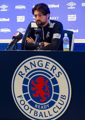 Rangers head coach Russell Martin during a press conference, PK, Pressekonferenz ahead of tomorrow s Premier Sports League Cup match against Hibernian. Rangers Press Conference - Ibrox Stadium, Glasgow, Lanarkshire, Scotland, UK - 19 Sep 2025Glasgow Ibrox Lanarkshire United Kingdom EDITORIAL USE ONLY  Copyright: xO Rourke RangersxFC Shutterstockx 15494234e