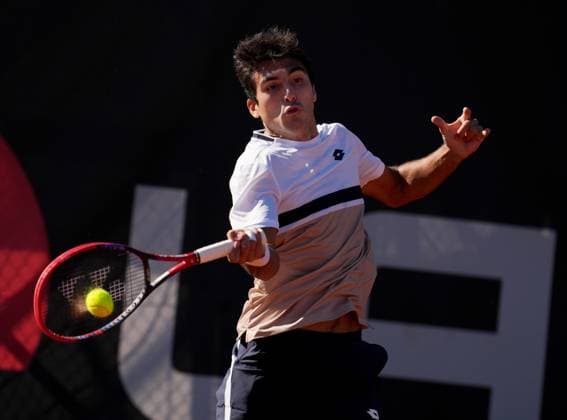 TENNIS - ATP, Tennis Herren Layjet Open BAD WALTERSDORF,AUSTRIA,19.SEP.25 - TENNIS - ATP Challenger Tour, Layjet Open. Image shows Roman Andres Burruchaga (ARG).  GEPAxpictures xMichaelxRiedler
