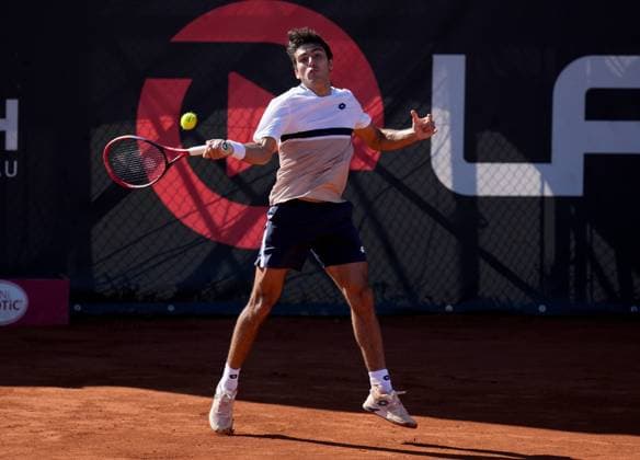 TENNIS - ATP, Tennis Herren Layjet Open BAD WALTERSDORF,AUSTRIA,19.SEP.25 - TENNIS - ATP Challenger Tour, Layjet Open. Image shows Roman Andres Burruchaga (ARG).  GEPAxpictures xMichaelxRiedler