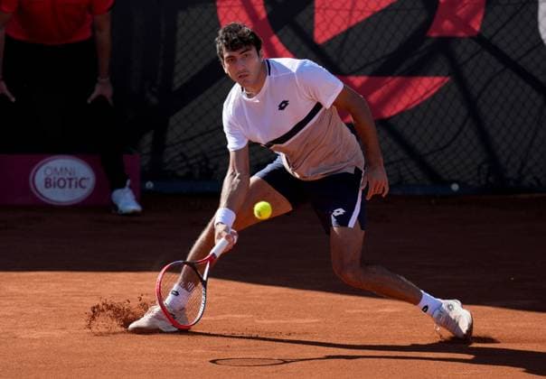 TENNIS - ATP, Tennis Herren Layjet Open BAD WALTERSDORF,AUSTRIA,19.SEP.25 - TENNIS - ATP Challenger Tour, Layjet Open. Image shows Roman Andres Burruchaga (ARG).  GEPAxpictures xMichaelxRiedler