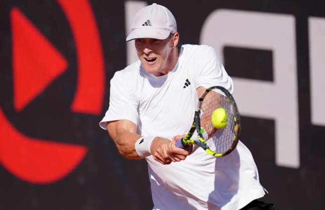 TENNIS - ATP, Tennis Herren Layjet Open BAD WALTERSDORF,AUSTRIA,19.SEP.25 - TENNIS - ATP Challenger Tour, Layjet Open. Image shows Jan Choinski (GBR).  GEPAxpictures xMichaelxRiedler