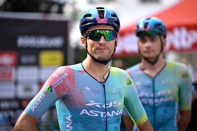 Kampioenschap van Vlaanderen 2025 Cycling Race KOOLSKAMP, BELGIUM - SEPTEMBER 19 : Kuzmin Anton (KAZ) of XDS Astana Team during the 109th edition of Kampioenschap van Vlaanderen an UCI Class 1.1 one day cycling road race for Men Elite of 180 km with start in Koolskamp and finish in Koolskamp on September 19, 2025 in Koolskamp, Belgium, 19 09 2025 Koolskamp Belgium  Copyright: xNicoxVereeckenx