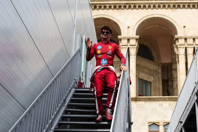 F1 - AZERBAIJAN GRAND PRIX 2025 LECLERC Charles (mco), Scuderia Ferrari SF-25, portrait during the 2025 Formula 1 Qatar Airways Azerbaijan Grand Prix, 17th round of the 2025 FIA Formula One World Championship, WM, Weltmeisterschaft from September 19 to 21, 2025 on the Baku City Circuit, in Baku, Azerbaijan - BakuAzerbaijan  Copyright: xEricxAlonsox