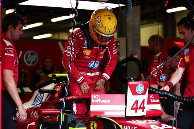 F1 - AZERBAIJAN GRAND PRIX 2025 HAMILTON Lewis (gbr), Scuderia Ferrari SF-25, portrait during the 2025 Formula 1 Qatar Airways Azerbaijan Grand Prix, 17th round of the 2025 FIA Formula One World Championship, WM, Weltmeisterschaft from September 19 to 21, 2025 on the Baku City Circuit, in Baku, Azerbaijan - BakuAzerbaijan  Copyright: xEricxAlonsox