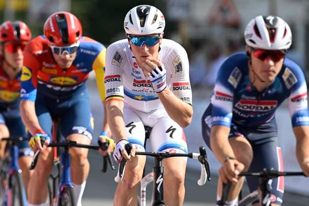 Kampioenschap van Vlaanderen 2025 Cycling Race KOOLSKAMP, BELGIUM - SEPTEMBER 19 : Merlier Tim (BEL) of Soudal Quick-Step during the 109th edition of Kampioenschap van Vlaanderen an UCI Class 1.1 one day cycling road race for Men Elite of 180 km with start in Koolskamp and finish in Koolskamp on September 19, 2025 in Koolskamp, Belgium, 19 09 2025 Koolskamp Belgium  Copyright: xNicoxVereeckenx