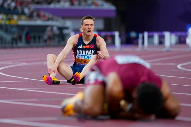 World Athletics Championships in Tokyo 2025 Tokyo, Japan 20250919. Karsten Warholm during the final of the 400 meter hurdles at the World Championships in Tokyo on Friday. Photo: Heiko Junge NTB Tokyo Japan EDITORIAL USE ONLY. RESTRICTED USE FOR BETTING COMPANIES Ref:_SPOEvmeUinaWn4.jpg *** World Athletics Championships in Tokyo 2025 Tokyo, Japan 20250919 Karsten Warholm during the final of the 400 meter hurdles at the World Championships in Tokyo on Friday Photo Heiko Junge NTB Tokyo Japan EDITORIAL USE ONLY RESTRICTED USE FOR BETTING COMPANIES  Copyright: xHeikoxJungex xNTBx