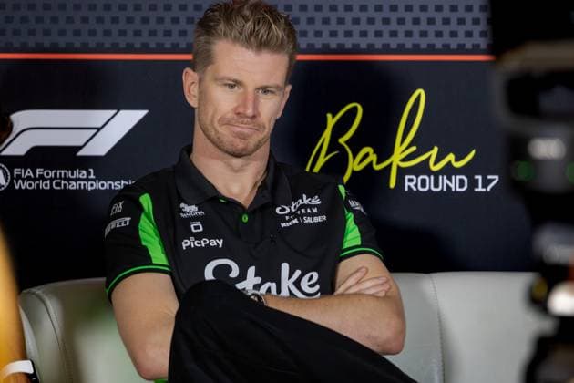 Formula 1 GP Baku Azerbaijan Thursday 18 09 2025 Nico Hülkenberg 27, Stake F1 Team Kick Sauber in the press conference Formula 1 GP Baku Azerbaijan Thursday 18 09 2025 Copyright: xBEAUTIFULxSPORTS Erlhofx