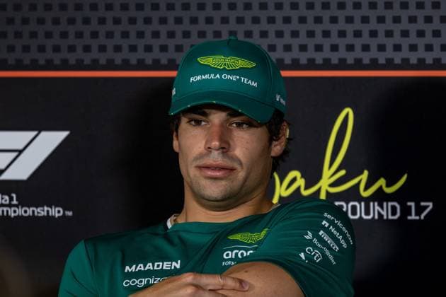 Formula 1 GP Baku Azerbaijan Thursday 18 09 2025 Lance Stroll 18, Aston Martin Aramco F1 Team at the press conference Formula 1 GP Baku Azerbaijan Thursday 18 09 2025 Copyright: xBEAUTIFULxSPORTS Erlhofx