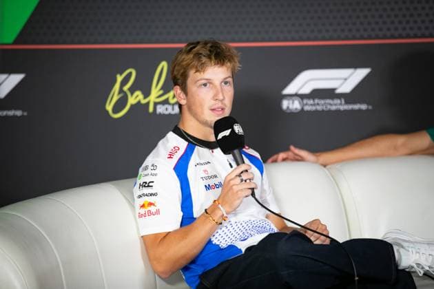 Formula 1 GP Baku Azerbaijan Thursday 18 09 2025 Liam Lawson 30, Visa Cash App RB Formula One Team at the press conference Formula 1 GP Baku Azerbaijan Thursday 18 09 2025 Copyright: xBEAUTIFULxSPORTS Erlhofx