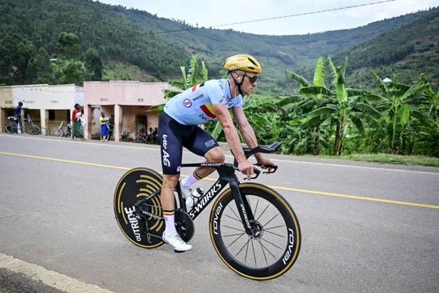 Belgian Remco Evenepoel pictured during a training session ahead of the cycling road World Championship, WM, Weltmeisterschaft in Kigali, Rwanda, Friday 19 September 2025. The road world championships are taking place from 21 to 28 September. DIRKxWAEM  x134708865x