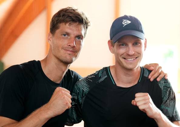 TENNIS - ATP, Tennis Herren Layjet Open BAD WALTERSDORF,AUSTRIA,19.SEP.25 - TENNIS - ATP Challenger Tour, Layjet Open. Image shows Nino Serdarusic (CRO) and David Pichler (AUT).  GEPAxpictures xMichaelxRiedler
