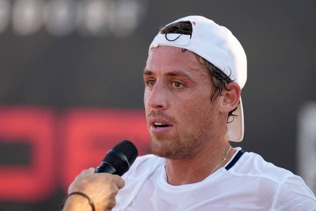 TENNIS - ATP, Tennis Herren Layjet Open BAD WALTERSDORF,AUSTRIA,19.SEP.25 - TENNIS - ATP Challenger Tour, Layjet Open. Image shows Roberto Carballes Baena (SPA) during an interview..  GEPAxpictures xMichaelxRiedler