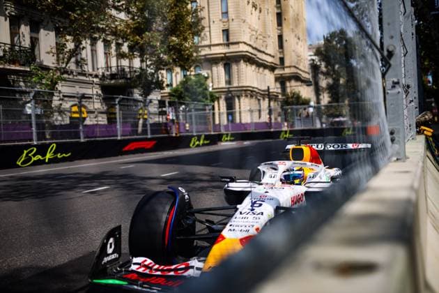 F1 - AZERBAIJAN GRAND PRIX 2025 06 HADJAR Isack (fra), Visa Cash App RB F1 Team VCARB02, action during the 2025 Formula 1 Qatar Airways Azerbaijan Grand Prix, 17th round of the 2025 FIA Formula One World Championship, WM, Weltmeisterschaft from September 19 to 21, 2025 on the Baku City Circuit, in Baku, Azerbaijan - BakuAzerbaijan  Copyright: xFLORENTxGOODENx