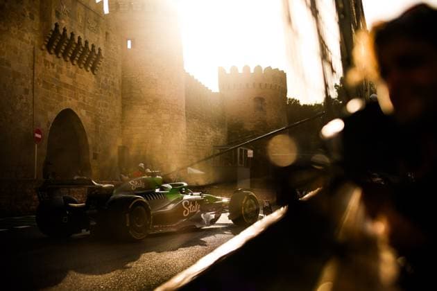 F1 - AZERBAIJAN GRAND PRIX 2025 27 HULKENBERG Nico (ger), Stake F1 Team Kick C45, action during the 2025 Formula 1 Qatar Airways Azerbaijan Grand Prix, 17th round of the 2025 FIA Formula One World Championship, WM, Weltmeisterschaft from September 19 to 21, 2025 on the Baku City Circuit, in Baku, Azerbaijan - BakuAzerbaijan  Copyright: xFLORENTxGOODENx
