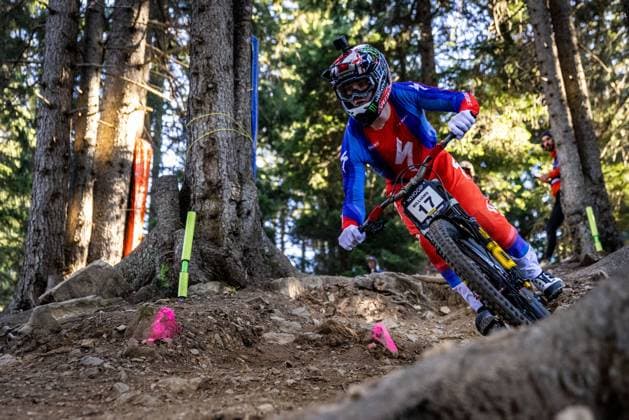 Whoop UCI Mountainbikeworldcup Downhill Lenzerheide WILLIAMS Jordan SPECIALIZED GRAVITYat Whoop UCI Mountainbikeworldcup Downhill Lenzerheide, 19 09 2025,in Lenzerheide,SUI Foto Sebastian Sternemannat Whoop UCI Mountainbikeworldcup Downhill Lenzerheide, 19 09 2025,in Lenzerheide,SUI Foto Sebastian Sternemann