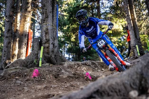Whoop UCI Mountainbikeworldcup Downhill Lenzerheide PINKERTON Ryan MONDRAKER FACTORY RACING DHat Whoop UCI Mountainbikeworldcup Downhill Lenzerheide, 19 09 2025,in Lenzerheide,SUI Foto Sebastian Sternemannat Whoop UCI Mountainbikeworldcup Downhill Lenzerheide, 19 09 2025,in Lenzerheide,SUI Foto Sebastian Sternemann