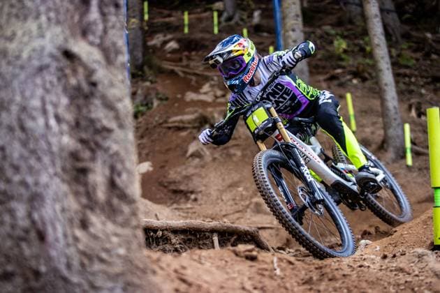 Whoop UCI Mountainbikeworldcup Downhill Lenzerheide GOLDSTONE Jackson SANTA CRUZ SYNDICATEat Whoop UCI Mountainbikeworldcup Downhill Lenzerheide, 19 09 2025,in Lenzerheide,SUI Photo Sebastian Sternemannat Whoop UCI Mountainbikeworldcup Downhill Lenzerheide, 19 09 2025,in Lenzerheide,SUI Photo Sebastian Sternemann