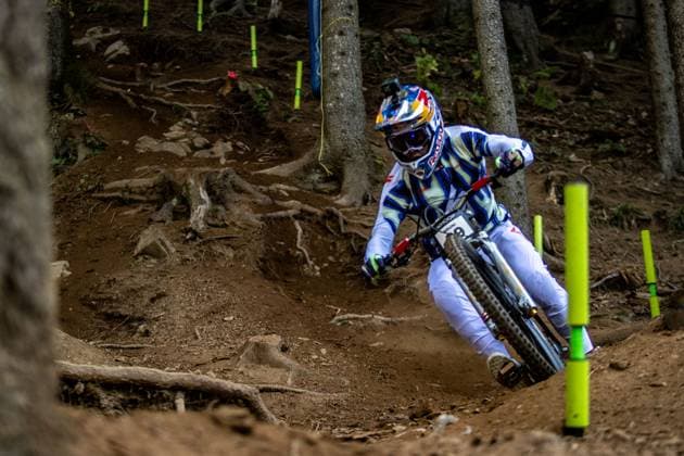 Whoop UCI Mountainbikeworldcup Downhill Lenzerheide BRUNI Loic SPECIALIZED GRAVITYat Whoop UCI Mountainbikeworldcup Downhill Lenzerheide, 19 09 2025,in Lenzerheide,SUI Photo Sebastian Sternemannat Whoop UCI Mountainbikeworldcup Downhill Lenzerheide, 19 09 2025,in Lenzerheide,SUI Photo Sebastian Sternemann