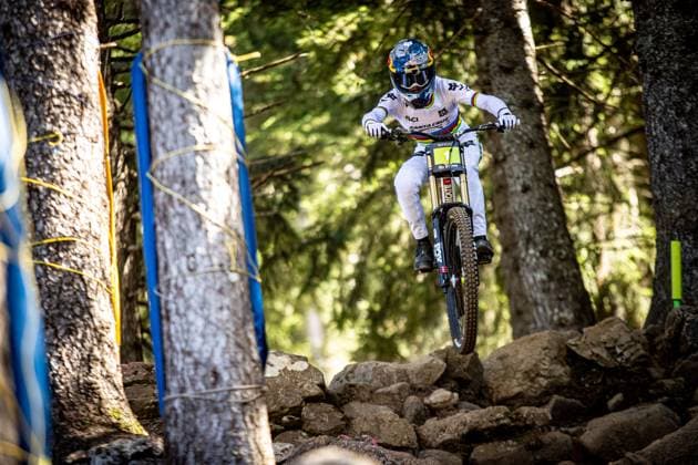 Whoop UCI Mountainbikeworldcup Downhill Lenzerheide GOLDSTONE Jackson SANTA CRUZ SYNDICATEat Whoop UCI Mountainbikeworldcup Downhill Lenzerheide, 19 09 2025,in Lenzerheide,SUI Photo Sebastian Sternemannat Whoop UCI Mountainbikeworldcup Downhill Lenzerheide, 19 09 2025,in Lenzerheide,SUI Photo Sebastian Sternemann