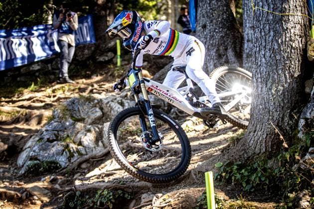 Whoop UCI Mountainbikeworldcup Downhill Lenzerheide GOLDSTONE Jackson SANTA CRUZ SYNDICATEat Whoop UCI Mountainbikeworldcup Downhill Lenzerheide, 19 09 2025,in Lenzerheide,SUI Photo Sebastian Sternemannat Whoop UCI Mountainbikeworldcup Downhill Lenzerheide, 19 09 2025,in Lenzerheide,SUI Photo Sebastian Sternemann