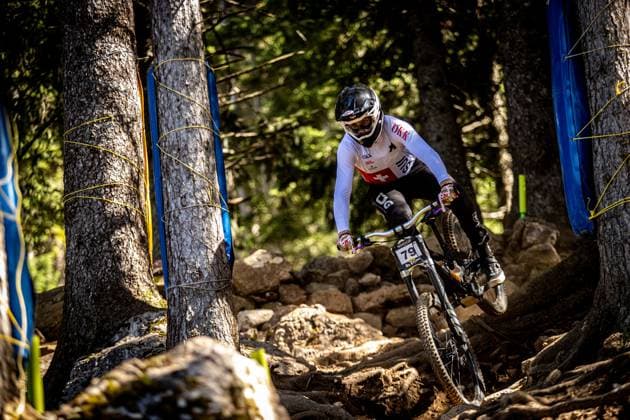 Whoop UCI Mountainbikeworldcup Downhill Lenzerheide LEHMANN Lino at Whoop UCI Mountainbikeworldcup Downhill Lenzerheide, 19 09 2025,in Lenzerheide,SUI Photo Sebastian Sternemannat Whoop UCI Mountainbikeworldcup Downhill Lenzerheide, 19 09 2025,in Lenzerheide,SUI Photo Sebastian Sternemann
