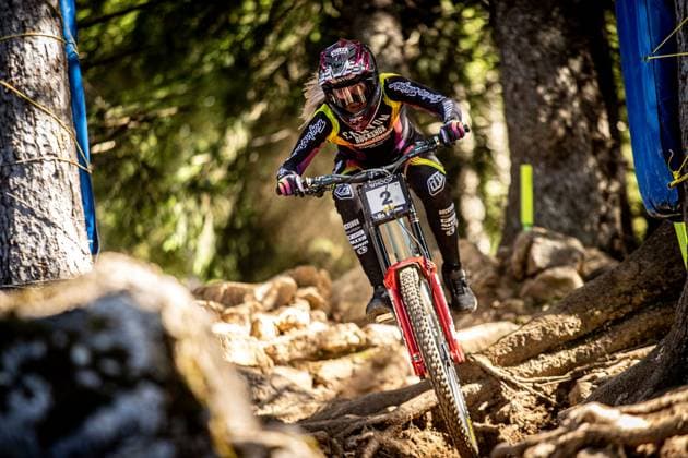 Whoop UCI Mountainbikeworldcup Downhill Lenzerheide OSTGAARD Aletha CANYON CLLCTV FACTORY TEAMat Whoop UCI Mountainbikeworldcup Downhill Lenzerheide, 19 09 2025,in Lenzerheide,SUI Foto Sebastian Sternemannat Whoop UCI Mountainbikeworldcup Downhill Lenzerheide, 19 09 2025,in Lenzerheide,SUI Foto Sebastian Sternemann