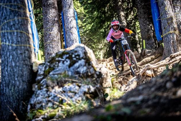 Whoop UCI Mountainbikeworldcup Downhill Lenzerheide JAAX Maxima German Champion at Whoop UCI Mountainbikeworldcup Downhill Lenzerheide, 19 09 2025,in Lenzerheide,SUI Photo Sebastian Sternemannat Whoop UCI Mountainbikeworldcup Downhill Lenzerheide, 19 09 2025,in Lenzerheide,SUI Photo Sebastian Sternemann