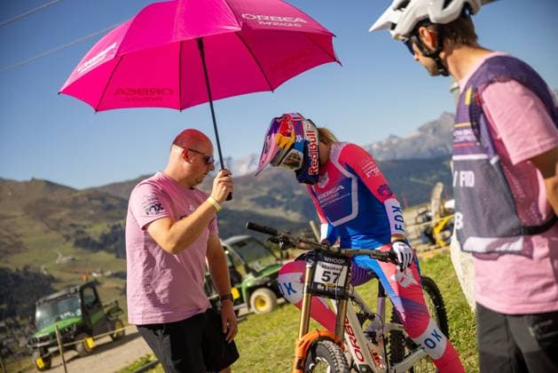 Whoop UCI Mountainbikeworldcup Downhill Lenzerheide SEAGRAVE Tahnee ORBEA FMD RACINGat Whoop UCI Mountainbikeworldcup Downhill Lenzerheide, 19 09 2025,in Lenzerheide,SUI Photo Sebastian Sternemannat Whoop UCI Mountainbikeworldcup Downhill Lenzerheide, 19 09 2025,in Lenzerheide,SUI Photo Sebastian Sternemann