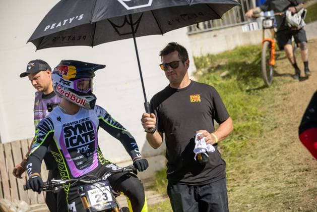 Whoop UCI Mountainbikeworldcup Downhill Lenzerheide GREENLAND Laurie SANTA CRUZ SYNDICATEat Whoop UCI Mountainbikeworldcup Downhill Lenzerheide, 19 09 2025,in Lenzerheide,SUI Photo Sebastian Sternemannat Whoop UCI Mountainbikeworldcup Downhill Lenzerheide, 19 09 2025,in Lenzerheide,SUI Photo Sebastian Sternemann