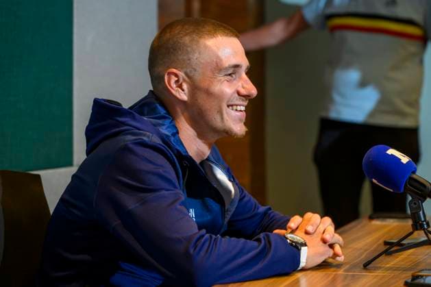 UCI 2025 Road World Championship, WM, Weltmeisterschaft Kigali 19 09 2025 - media activities KIGALI, RWANDA - SEPTEMBER 19 : Evenepoel Remco (BEL) of Soudal - Quick Step pictured during a press conference, PK, Pressekonferenz prior to the 92nd edition of the UCI Road World Championships on September 19, 2025 in Kigali, Rwanda, 19 09 2025 Kigali Rwanda  Copyright: xJanxDexMeuleneirx