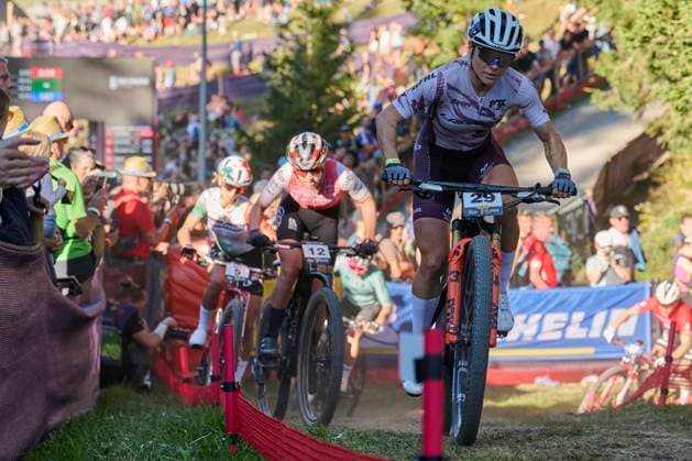 2025 WHOOP UCI Mountain Bike World Series XCC World Cup Women Elite, Lenzerheide, Switzerland Lenzerheide, Switzerland September 19, 2025 Chiara Teocchi during the Women Elite Cross Country Short Track at the WHOOP UCI Mountain Bike World Series 2025 in Lenzerheide