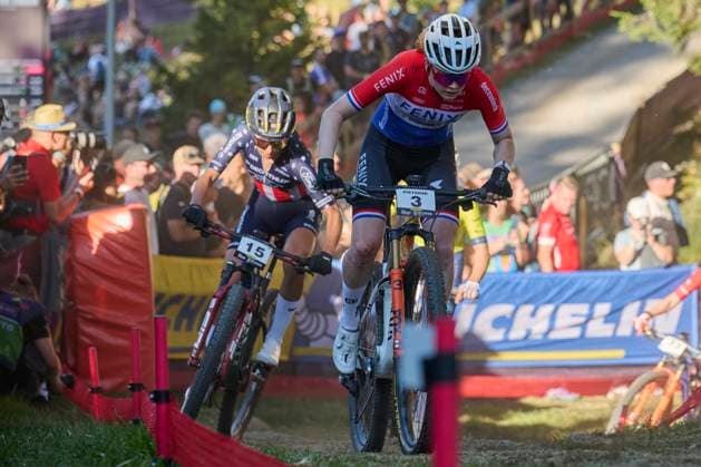 2025 WHOOP UCI Mountain Bike World Series XCC World Cup Women Elite, Lenzerheide, Switzerland Lenzerheide, Switzerland September 19, 2025 Puck Pieterse Alpecin Deceuninck during the womens elite cross country short track at the 2025 WHOOP UCI Mountain Bike World Series in Lenzerheide