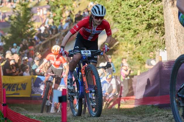 2025 WHOOP UCI Mountain Bike World Series XCC World Cup Women Elite, Lenzerheide, Switzerland Lenzerheide, Switzerland September 19, 2025 Sofie Heby Pedersen during the womens elite cross country short track at the 2025 WHOOP UCI Mountain Bike World Series in Lenzerheide
