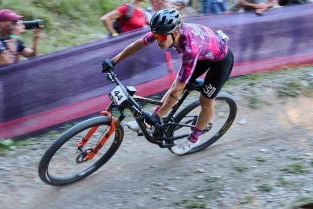 2025 WHOOP UCI Mountain Bike World Series XCC World Cup Women Elite, Lenzerheide, Switzerland Lenzerheide, Switzerland September 19, 2025 Ronja Blöchlinger during the womens elite cross country short track at the WHOOP UCI Mountain Bike World Series 2025 in Lenzerheide