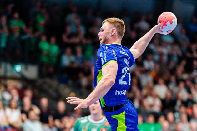 Kristjan Horzen VfL Gummersbach, 27 in goal GER, GWD Minden vs VfL Gummersbach, Handball, 1 Bundesliga, Matchday 5, Season 2025 2026, 19 09 2025 GER, GWD Minden vs VfL Gummersbach, Handball, 1 Bundesliga, Matchday 5, Season 2025 2026, 19 09 2025 Luebbecke Copyright: xEibner-Pressefoto JanxRollingerx EP_JSK