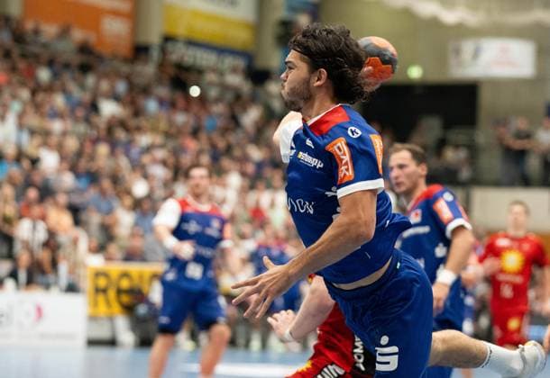 Tim Matthes HBW Balingen Weilstetten, 14 HBW Balingen Weilstetten vs TuS N Luebbecke, Handball, 2 Bundesliga, Matchday 4, Season 2025 2026, 19 09 2025 Eibner Pressefoto Andreas Ulmer HBW Balingen Weilstetten vs TuS N Luebbecke, Handball, 2 Bundesliga, Matchday 4, Season 2025 2026, 19 09 2025 Balingen Copyright: xEibner-Pressefoto AndreasxUlmerx EP_AUR