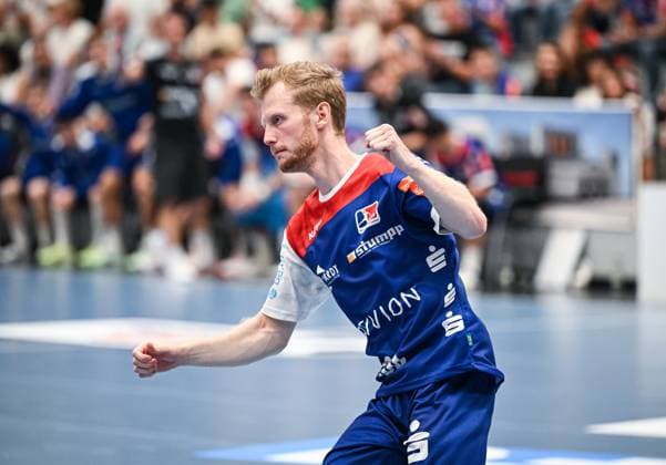 Handball 2 Bundesliga 2025 2026 19 09 2025 HBW Balingen Weilstetten TuS N Luebbecke JUBEL HBW Balingen Weilstetten Sascha Pfattheicher
