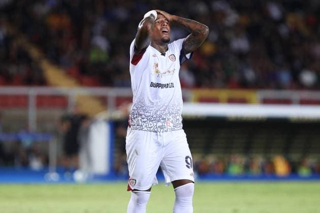 CALCIO - Serie A - US Lecce vs Cagliari Calcio Michael Folorunsho of Cagliari Calcio looks dejected during US Lecce vs Cagliari Calcio, Italian soccer Serie A match in Lecce, Italy, September 19 2025 Lecce Italy  Copyright: xIPAxSport ABACAx