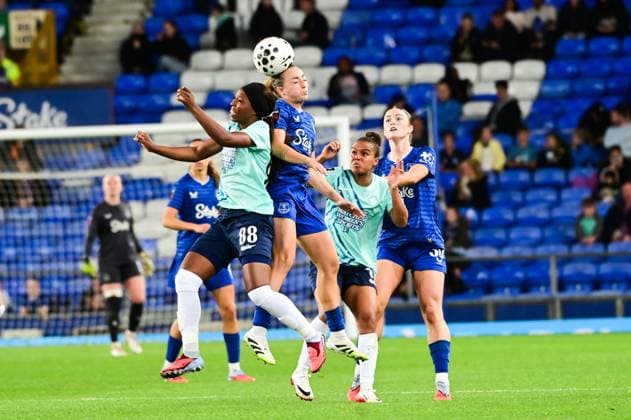 Everton vs London City Lionesses in the Barclays WSL at Goodison Park in Liverpool Featuring: Grace Geyoro, Ornella Vignola Where: Liverpool, United Kingdom When: 19 Sep 2025 Credit: Graham Finney Cover Images EDITORIAL USE ONLY. NOT FOR USE BY NEWSPAPERS BASED IN THE UK. Copyright: xx coverimg55106704