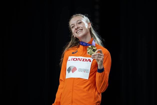 Femke Bol of the Netherlands the Women s 400m Hurdles Medal Ceremony during World Athletics Championships Tokyo 2025 of the Day 8 at Japan National Stadium on September 20, 2025 in Tokyo, Japan. (Photo by Andy Astfalck Marcel ter Bals DeFodi Images) Femke Bol of the Netherlands the Women s 400m Hurdles Medal Ceremony during World Athletics Championships Tokyo 2025 of the Day 8 at Japan National Stadium on September 20, 2025 in Tokyo, Japan Photo by Andy Astfalck Marcel ter Bals DeFodi Images