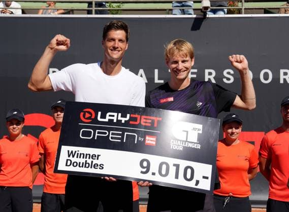 TENNIS - ATP, Tennis Herren Layjet Open BAD WALTERSDORF,AUSTRIA,20.SEP.25 - TENNIS - ATP Challenger Tour, Layjet Open. Image shows Nino Serdarusic (CRO) and David Pichler (AUT).  GEPAxpictures xMichaelxRiedler
