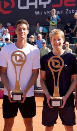 TENNIS - ATP, Tennis Herren Layjet Open BAD WALTERSDORF,AUSTRIA,20.SEP.25 - TENNIS - ATP Challenger Tour, Layjet Open. Image shows Nino Serdarusic (CRO) and David Pichler (AUT).  GEPAxpictures xMichaelxRiedler