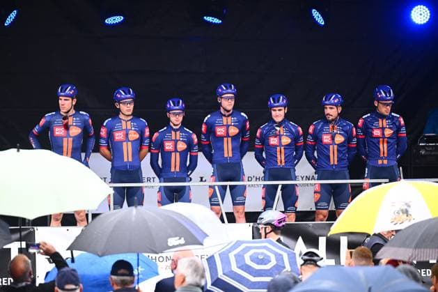 Super 8 Classic 2025 Cycling Race HAACHT, BELGIUM - SEPTEMBER 20 : riders from Team Picnic Postnl during the 27th edition of Super 8 Classic an UCI ProSeries 1.Pro one day cycling road race for Men Elite of 198.9 km with start in Brakel and finish in Haacht on September 20, 2025 in Haacht, Belgium, 20 09 2025 ( Motordriver Rodrique Verfaillie - Haacht Belgium  Copyright: xGvgx