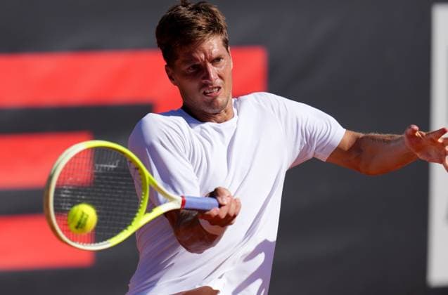 TENNIS - ATP, Tennis Herren Layjet Open BAD WALTERSDORF,AUSTRIA,20.SEP.25 - TENNIS - ATP Challenger Tour, Layjet Open. Image shows Nino Serdarusic (CRO).  GEPAxpictures xMichaelxRiedler