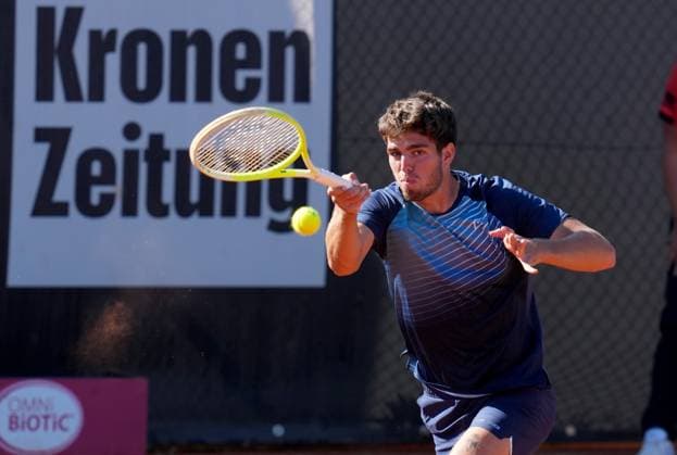 TENNIS - ATP, Tennis Herren Layjet Open BAD WALTERSDORF,AUSTRIA,20.SEP.25 - TENNIS - ATP Challenger Tour, Layjet Open. Image shows Filip Duda (CZE).  GEPAxpictures xMichaelxRiedler