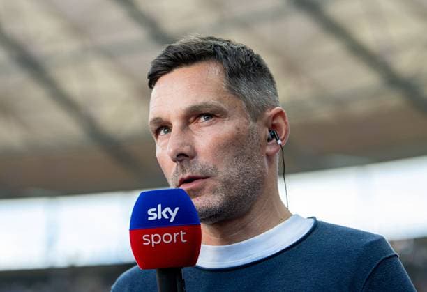 Soccer, Men, Season 2025 2026, 2 Bundesliga 6 Matchday , Hertha BSC SC Paderborn, Coach Stefan Leitl Hertha BSC interviewed by Sky, 20 09 2025, Copyright: xSebastianxRäppold MatthiasxKochx
