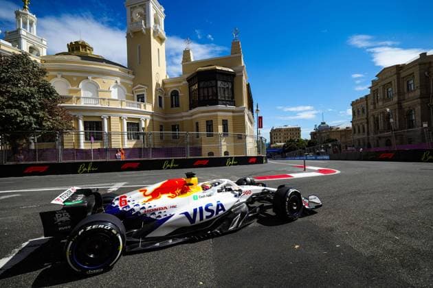 F1 - AZERBAIJAN GRAND PRIX 2025 06 HADJAR Isack (fra), Visa Cash App RB F1 Team VCARB02, action during the 2025 Formula 1 Qatar Airways Azerbaijan Grand Prix, 17th round of the 2025 FIA Formula One World Championship, WM, Weltmeisterschaft from September 19 to 21, 2025 on the Baku City Circuit, in Baku, Azerbaijan - BakuAzerbaijan  Copyright: xFLORENTxGOODENx